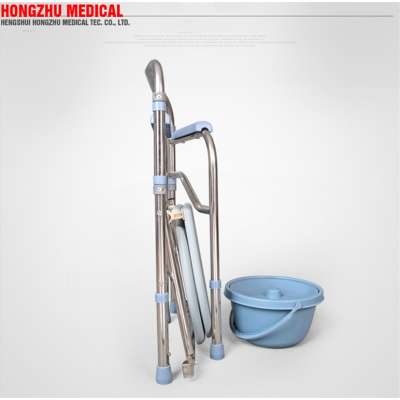 FDA Approved patient folding commode toilet chair for elderly disabled human