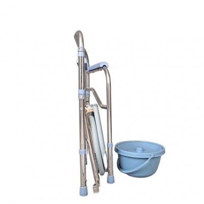 CE Approved patient folding commode toilet chair for elderly disabled human