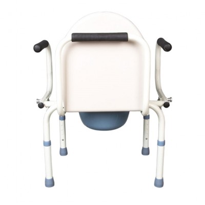 Portable home care products powder coated steel handicapped commode toilet chair