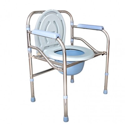 Rehabilitation Therapy Supplies CE approved foldable commode chair with bedpan